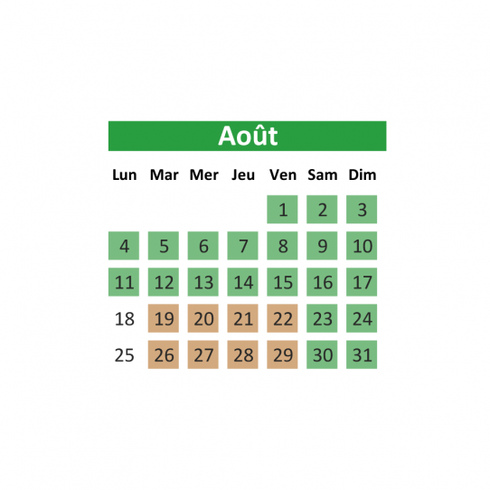 Horaires saison 2025