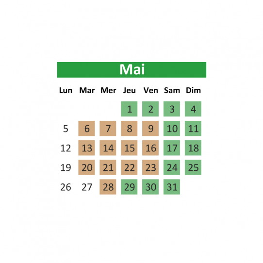 Horaires saison 2025