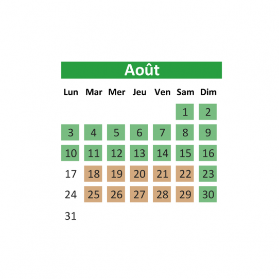 Horaires saison 2026
