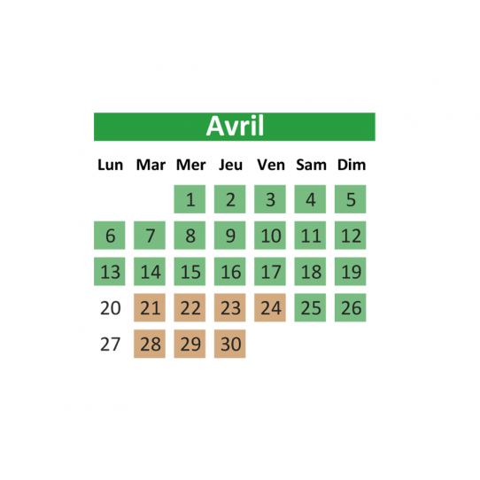 Horaires saison 2026