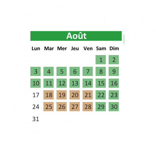 Horaires saison 2026